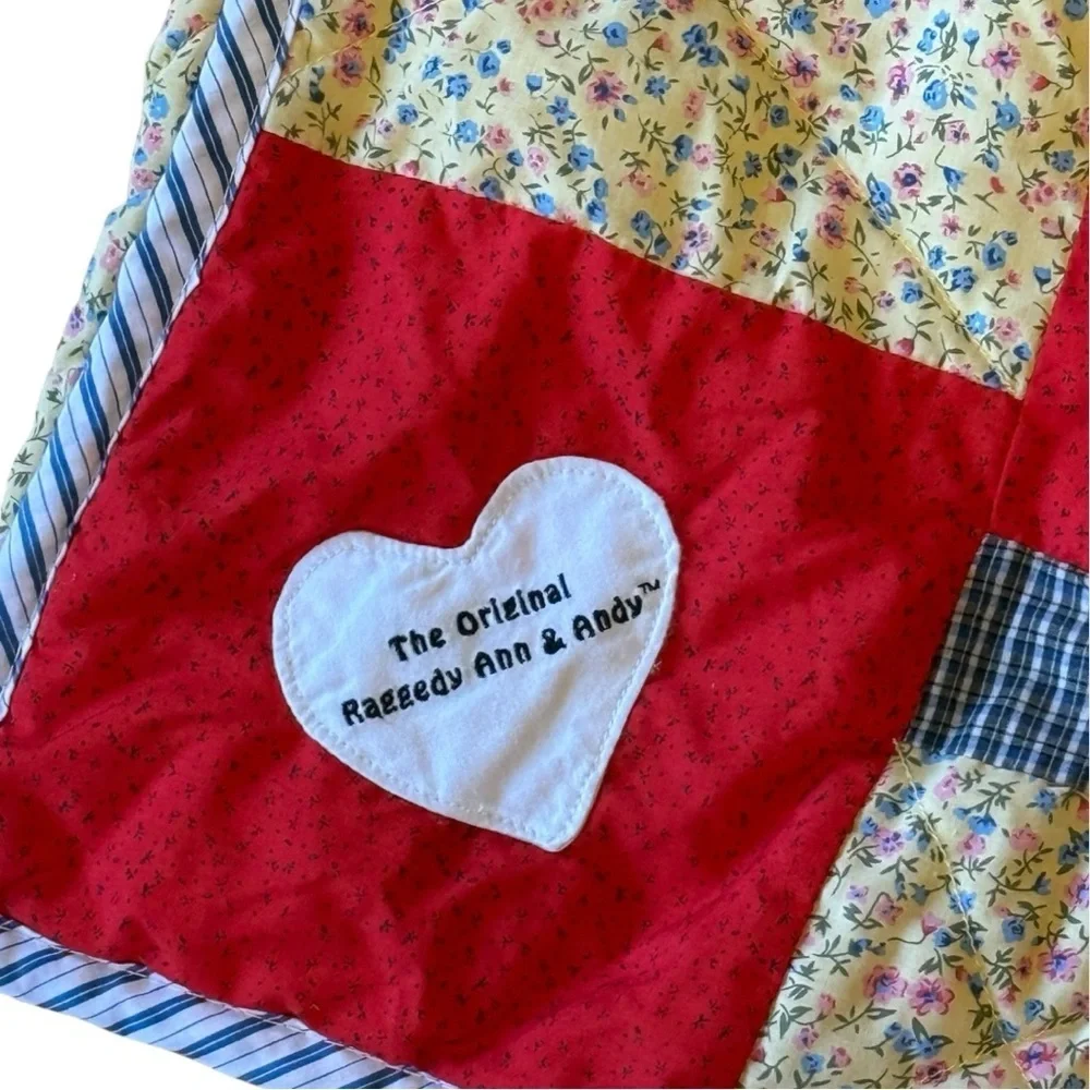 Vintage Raggedy Ann & Andy Quilt Blanket Applause Licensed 80s 90s Collectible